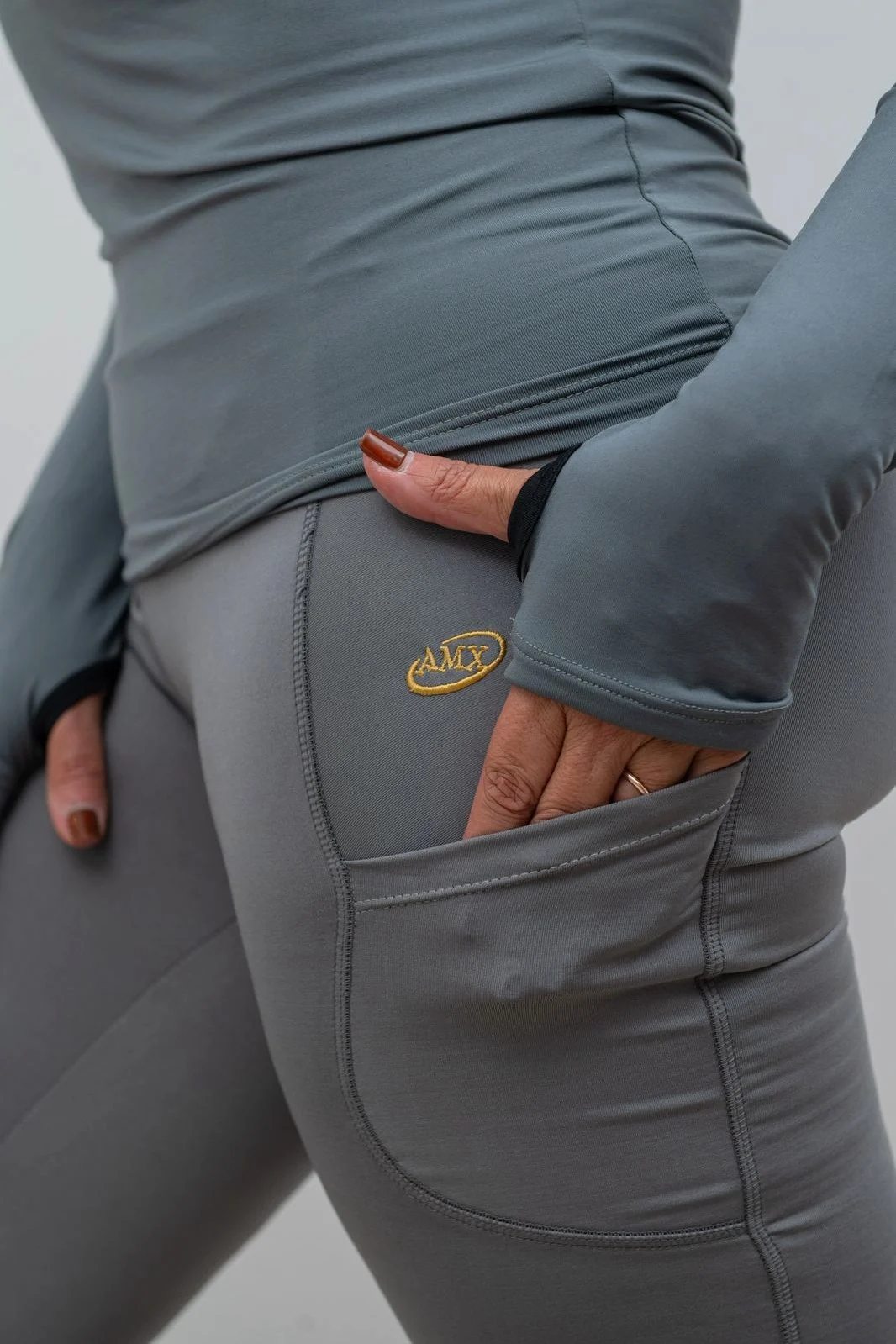 calza leggins en color gris amx