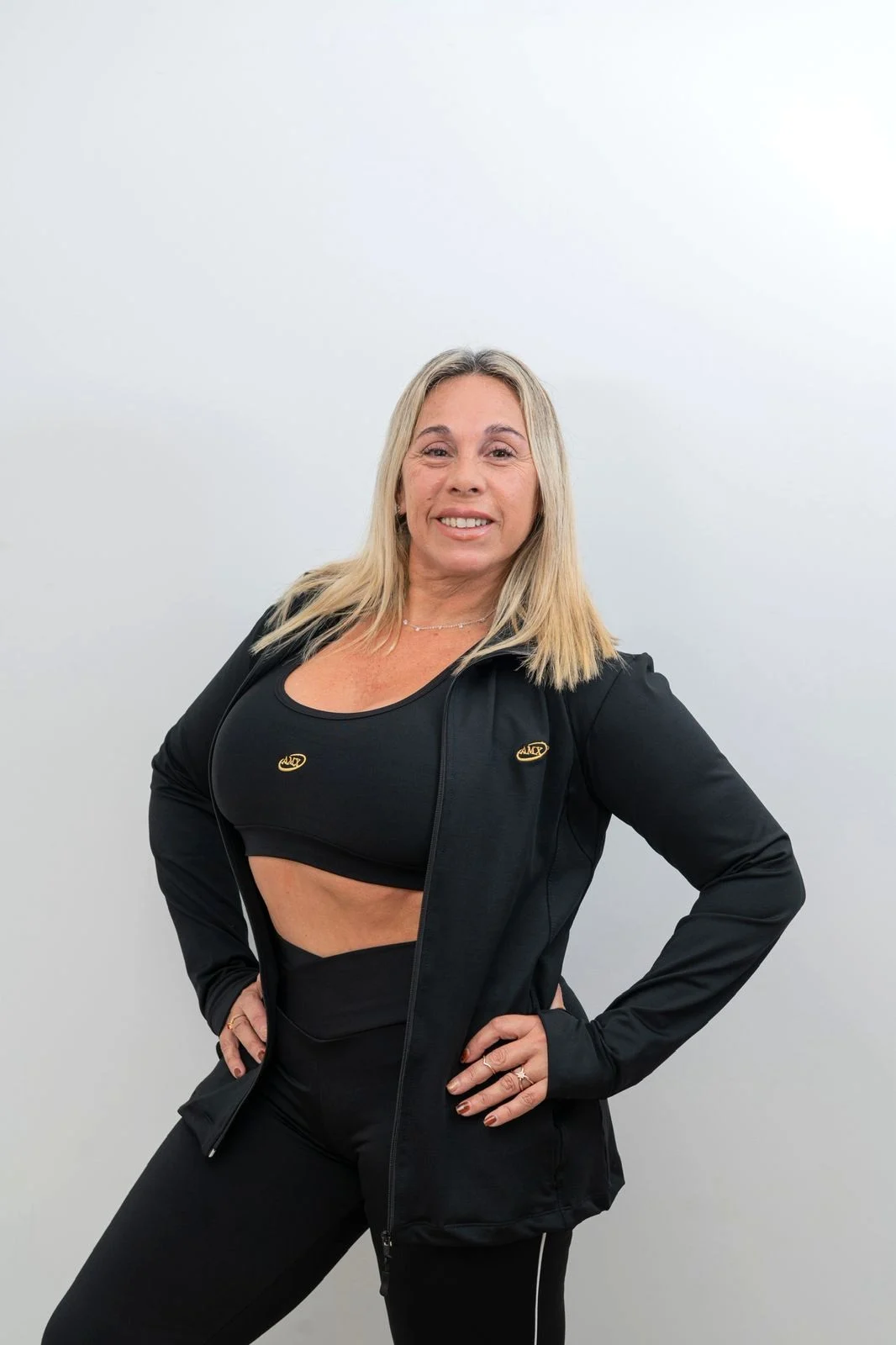 campera lisa negra amx
